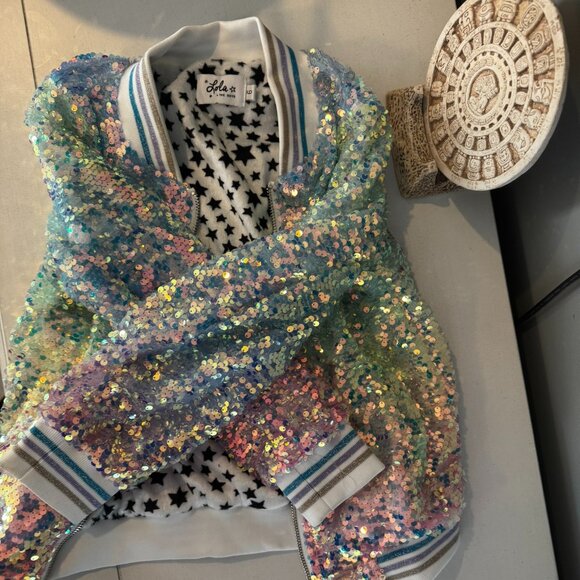 Lola + The Boys Icy Ombre Sequin Jacket - Picture 2 of 4